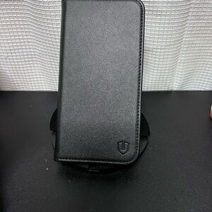 Black Leather Phone Case iPhone 14 Pro Max